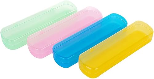 4 unids plástico pasta de dientes titular de cepillo de dientes caja caja contenedor organizador para viajes color al azar