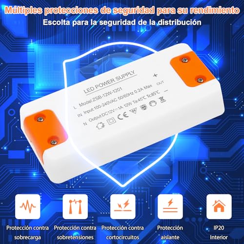 Miniatura 4 de Transformador 220v A 12v, Transformador Led 12v 12w, Alimentación 12v 1a 12w, Led Driver 12w, Fuente 12v Para Fuente De Alimentación De Tira Led G4 Gu5.3 Mr11 Mr16 Transformador Led