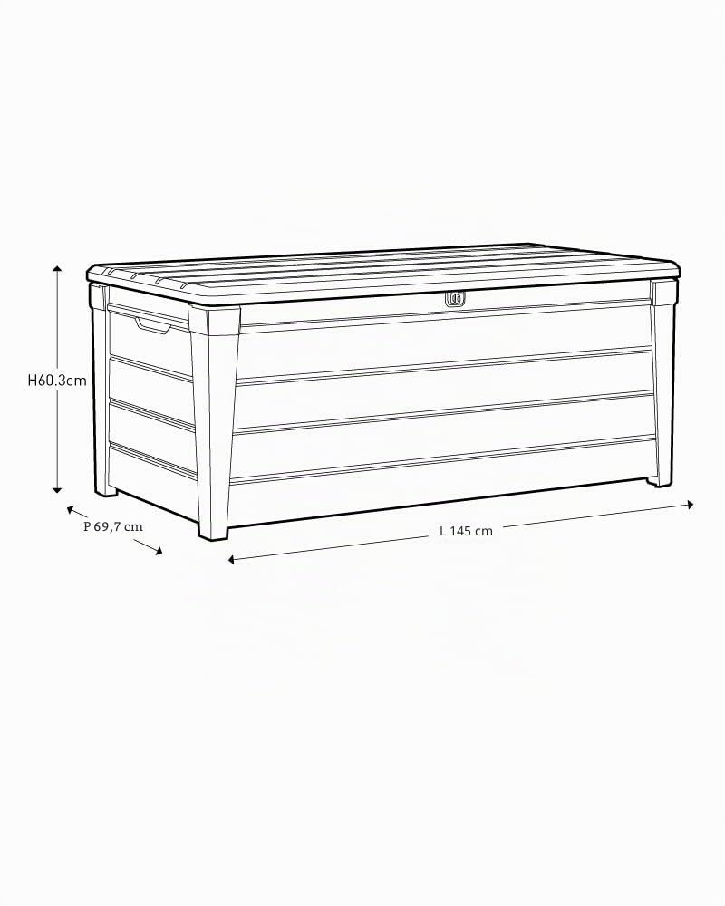KETER Coffre de rangement extérieur BRIGHTWOOD 454 litres