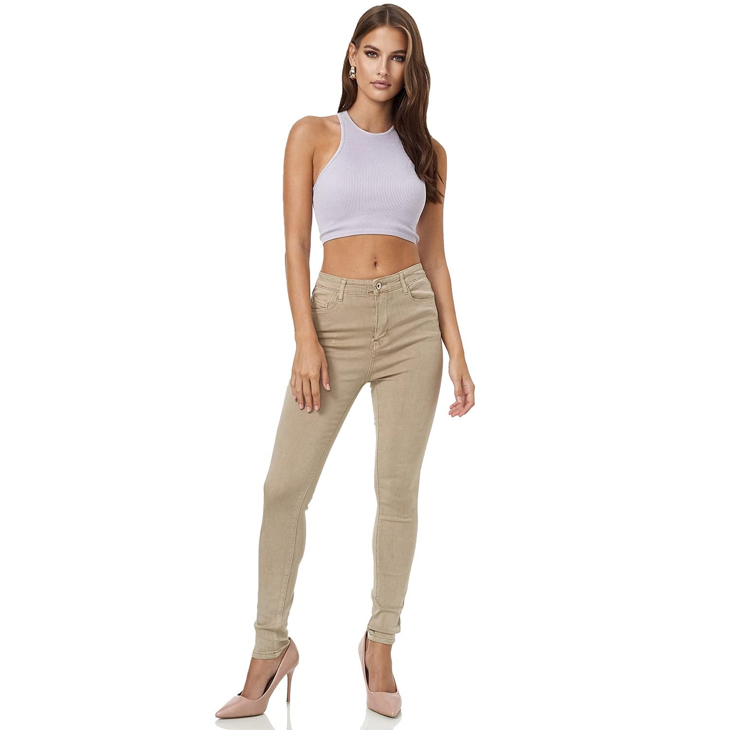GLAMEXX24 Jeans Donna Vita Alta Skinny Femminile Elasticizzati Slim Fit, Jeans per Primavera, Estate, Autunno, Inverno