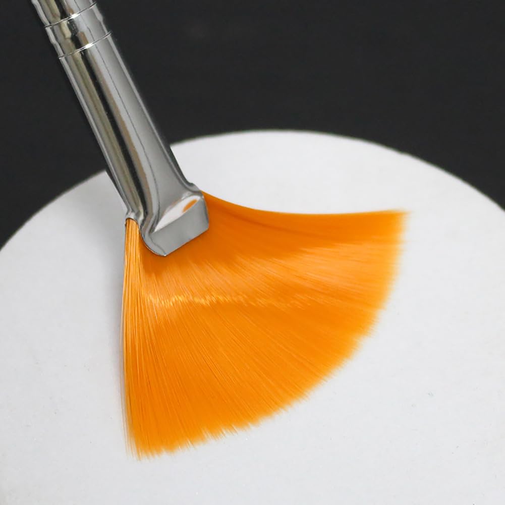 16 Pcs Fan Brushes Soft Facial Mask Brushes Plastic Cosmetic Brushes Esthetician Peel Brush Highlighting Blush Brush Acid Applicator Brushes Makeup Skincare Tools