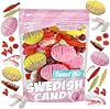Caramelo Sueco Mezcla Dulce 1 LIBRA Gomitas con Variedad de 8 Sabores, BUBS Banana Toffee, Wild Berry Pomegranate, Ahlgrens Bilar Limousines, Malaco Fish, Forest Berries, Grandma's Dentures Gummies, Cola Bottles y Zoo Monkey Gummies 2