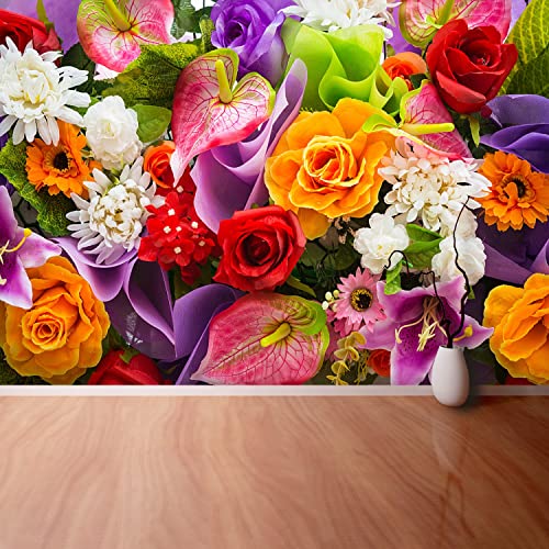 Papier peint moderne fleurs Tulup protection murale durable
