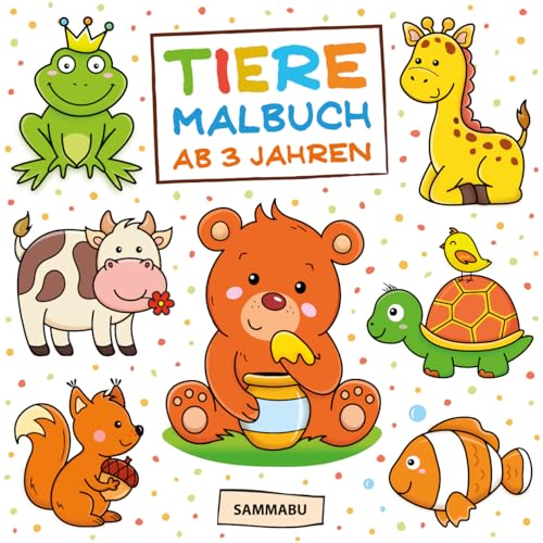 Tiere Malbuch ab 3 Jahren