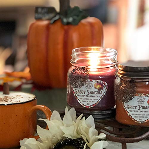 Way Out West Candles Fall Spiced Pumpkin Candle And Cranberry Scented Candle Gift Set - 2-8 Ounce Scented Long Lasting Soy Wax Jar Candle - Handmade In Usa #TOP1