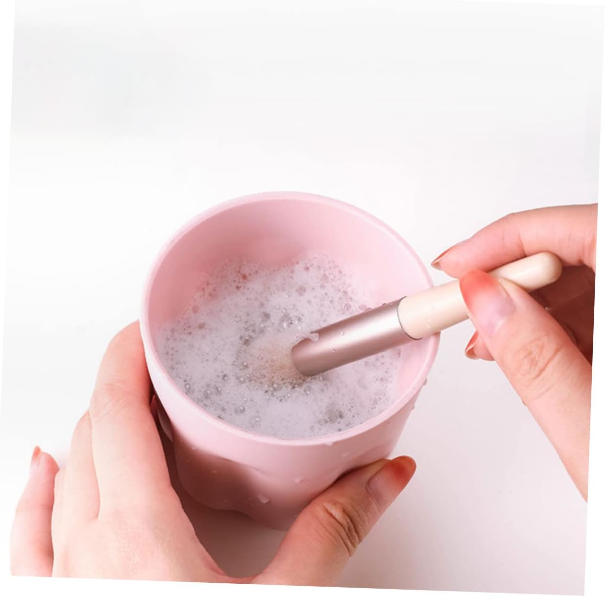 2sets Makeup Brush Cleaner Case Silicone Brush Rinsing Bowl for Eye Shadow Brow Makeup