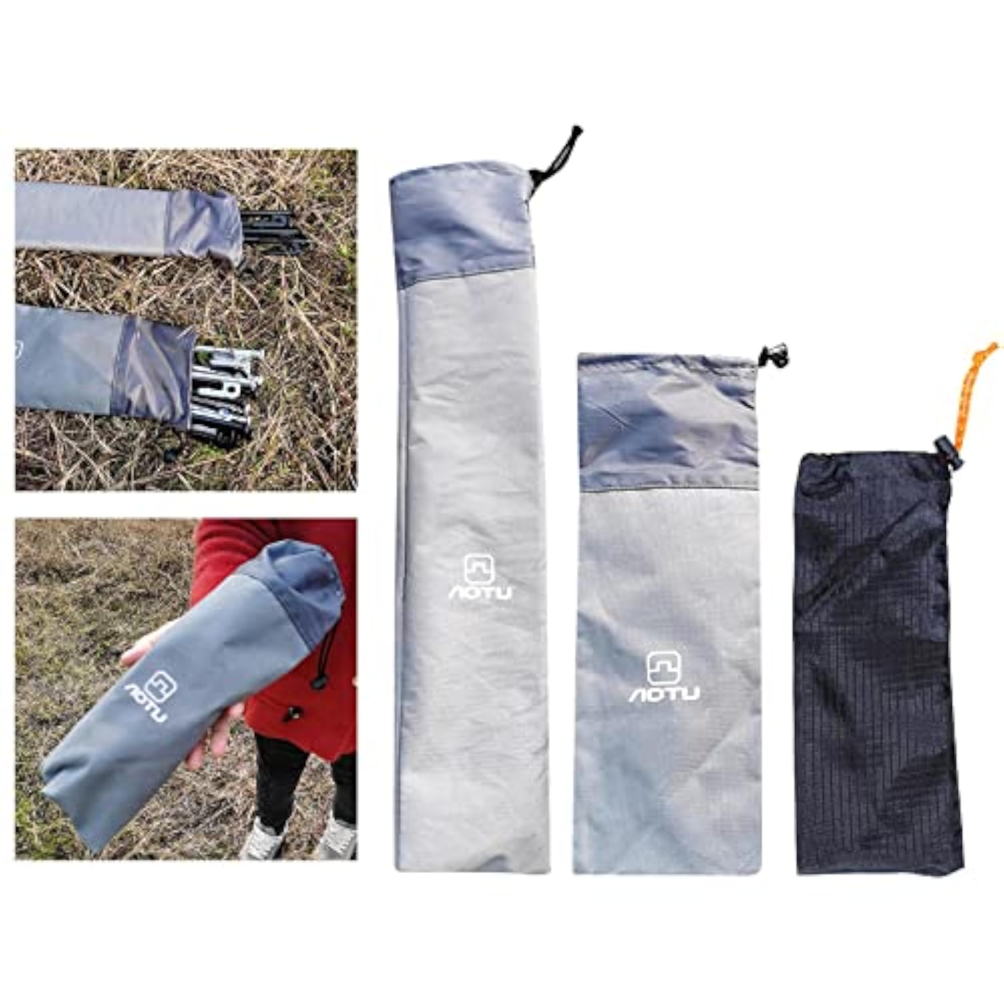 Outdoor Tent Pegs Storage Drawstring Carrying Pouch