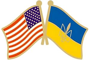 Delicate US Ukraine Flag Lapel Pin