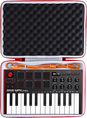 co2CREA Duro Viajar caja estuche funda para AKAI Professional MPK Mini MK3 / MPK Mini Play Teclado...