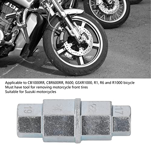 Outil d'essieu hexagonal 17 19 22 24 mm, outil adaptateur de douille d'essieu hexagonal pour roue avant de moto (noir
