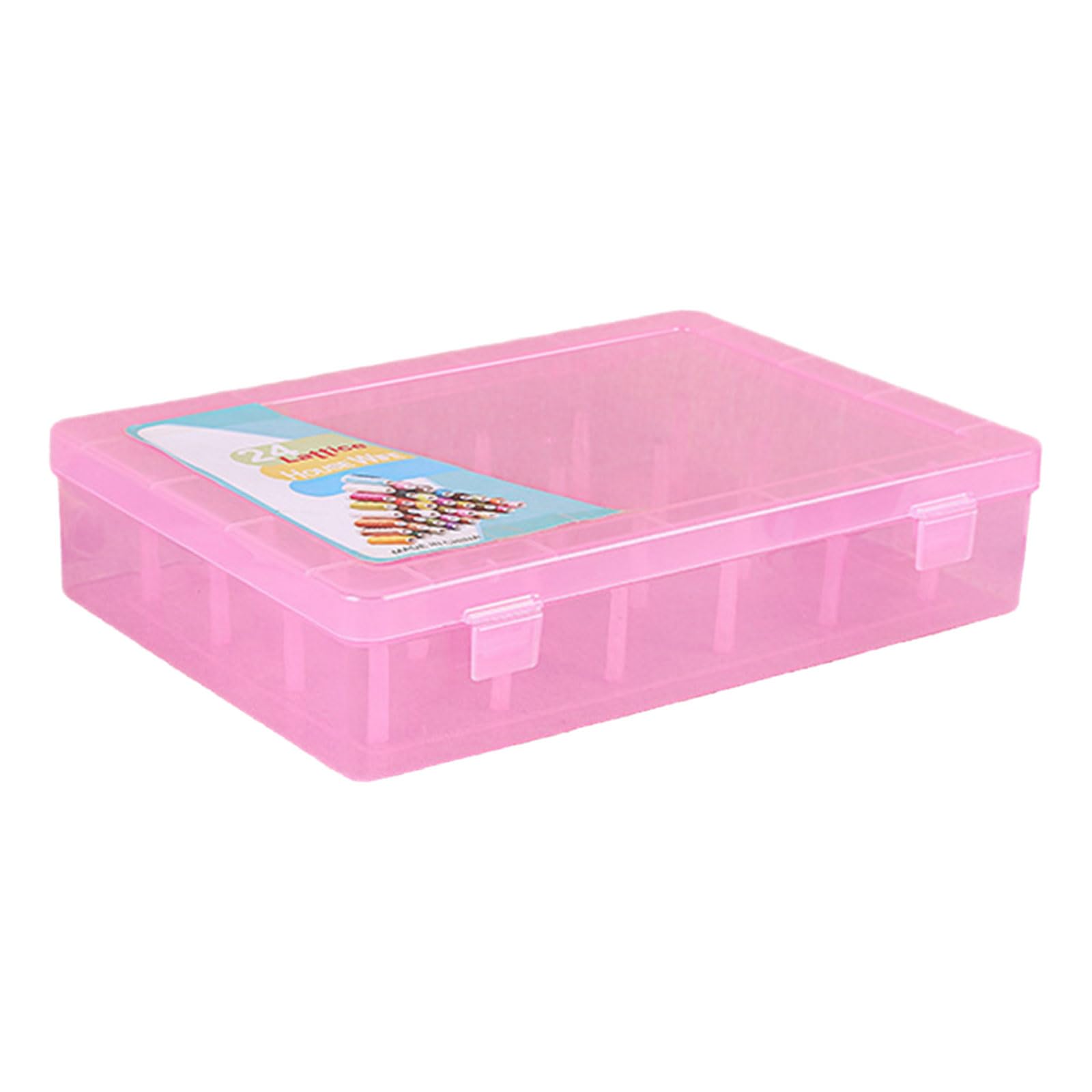 CRFFZ Clear Thread Spool Box 42 Spool Storage Case Bobbin Box Sewing Organizers Container Sewing Supply Container