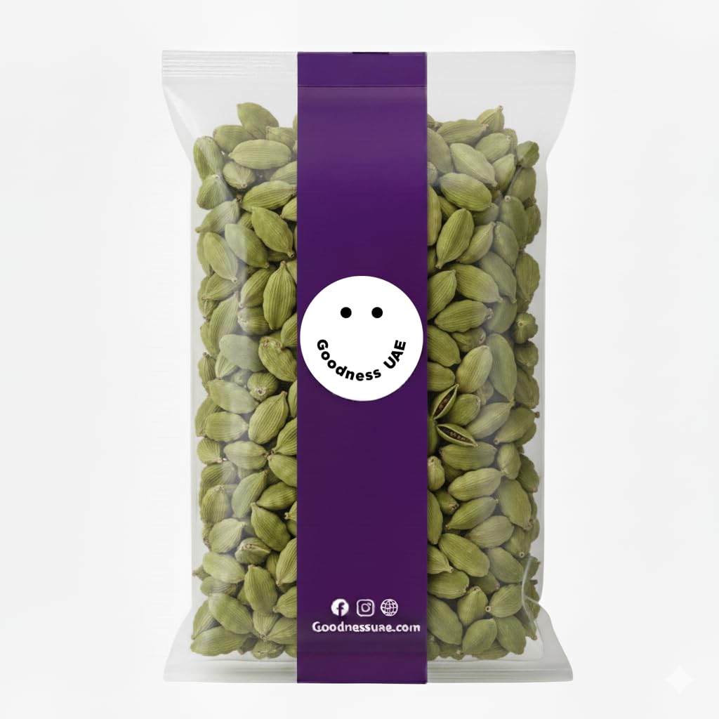Cardamom Whole Goodness UAE 100g | Premium Quality Green Elaichi Pods | Natural Aromatic Spice for Cooking Baking Chai & Desserts | Freshly Packed | No Additives | Zip-Lock Pack