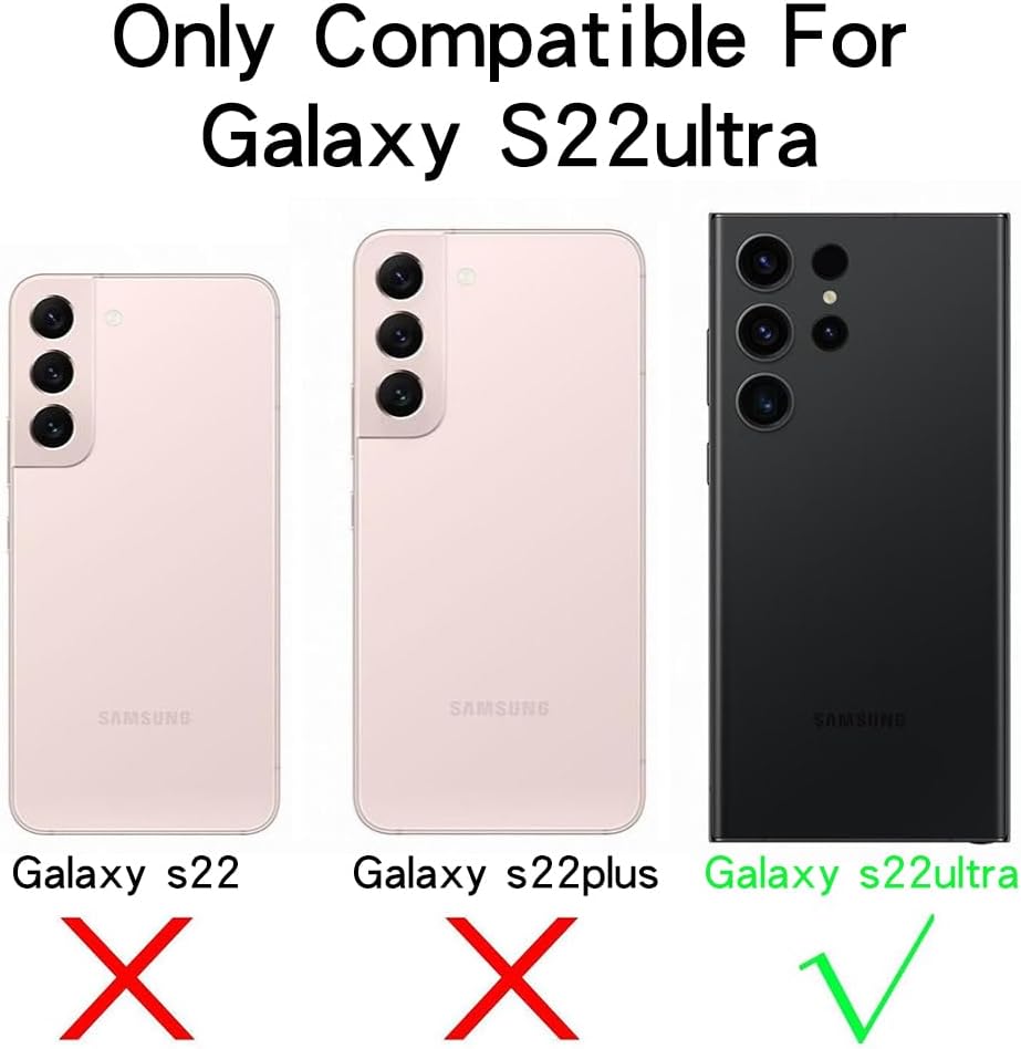 Bling Diamond Camera Lens Protector Compatible with Samsung Galaxy S22 Ultra, Metal Glitter Gem Camera Cover，9H Tempered Glass lens full Screen Sparkle Rhinestone Protector