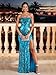 Figdaw Sequin Evening Gowns for Women Elegant Classy,Formal Rhinestone Dresses Sparkly Long Prom Dress with Slit(Blue,XL,RY0215)