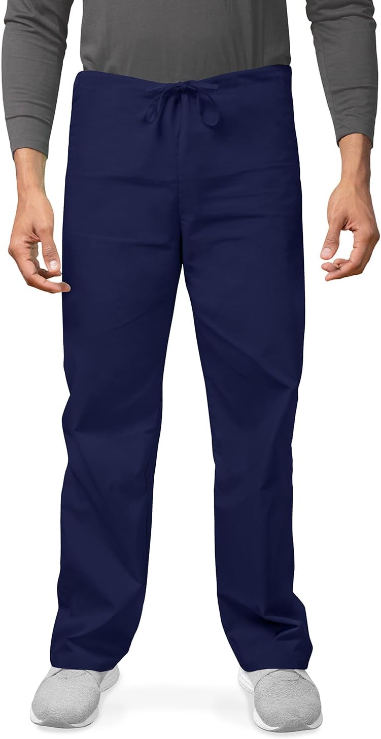 Adar Durable Unisex Scrubs Set - Classic V-Neck Scrub Top & Drawstring Scrub Pants For Men & Women - Image 4