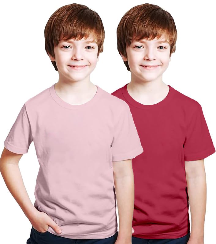 Image of XENOVAURBAN Kids Unisex Combo Round Neck Cotton T-Shirt - P