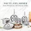 EWFEN Pots and Pans Set, 3 Ply 11 Piece Stainless Steel Cookware Set, Oven Dishwasher Safe | Induction Compatible Frying Pans, Saucepans, Saute Pan & Stock Pot, PFOA Free Kitchen Skillet #5