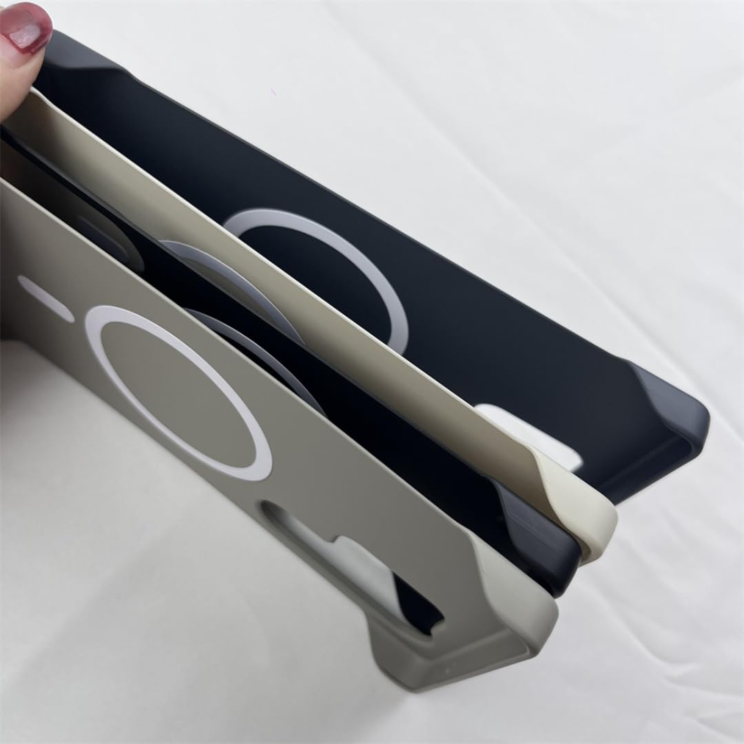 Ultracienkie, bezramkowe etui magnetyczne do Samsunga Galaxy S25 Edge, S24, S23, S22 Ultra Plus Fe, twarda ładowarka bezprzewodowa (do Galaxy S22ultra/szary)
