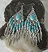 Turquoise Feather Earrings, handmade jewelry southwestern southwest country western cowgirl boho bohemian