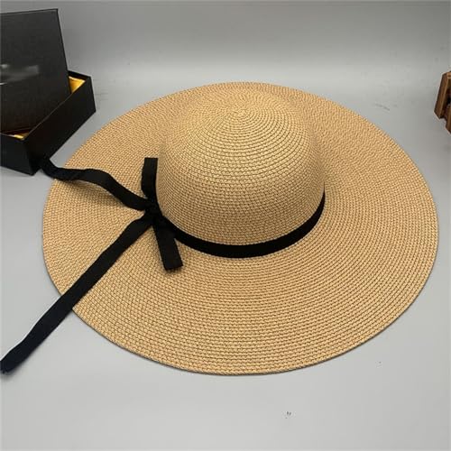 Chapeau de plage pliable en tresse de papier chiffré compact - 4