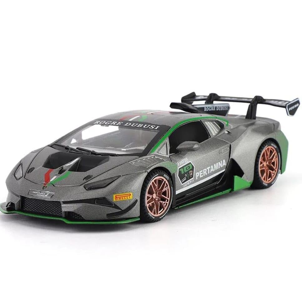 Image of 1:32 Huracan ST EVO Die-Cast Alloy Metal Sports Car Model with Openable Doors, Hood & Trunk, Pull Back Action, LED Lights & Sound Toy Car for Kids Boys Girls & Collectors