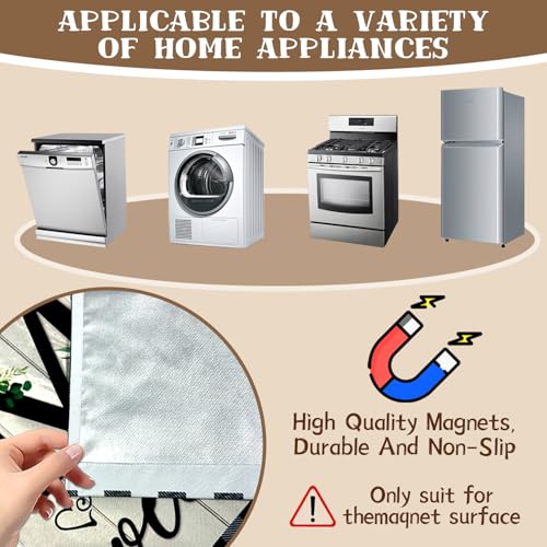 Image of Sweet Home Dishwasher Magnet Cover, Summer Eucalyptus Leaves Dishwasher Magnetic Cover for Kitchen Decoration Farmhouse Dish Washer Covers Refrigerator Sticker Fridge Panel Decal 23x26In