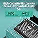 HamnaKhu TI-84 Plus CE Battery for Texas Instruments,𝗨𝗽𝗴𝗿𝗮𝗱𝗲𝗱 High Capacity 0 Cycle,P11P35-11-N01 Battery,Part No 3.7L1200SPB 3.7V TI-Nspire CX II TI-Nspire CX II CAS
