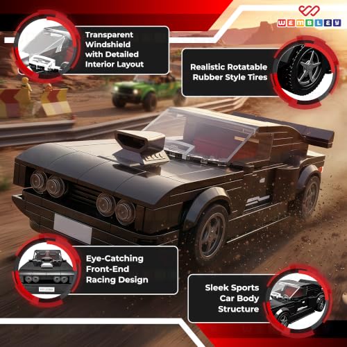Image of Wembley Race Mechanic Series - 271 PCS |Pull Back Sports Car Building Blocks for Kids | STEM Construction Toy with Realistic Car Details| ABS Plastic Building Kit for Boys & Girls Age 3+ Years