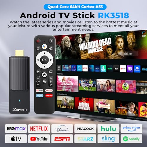 GREVA Android TV Stick 4K Ultra HD Streaming Device, 2025 Nieuwste Android 14.0 TV Stick Box 2GB 16GB HDR/AV1/2.4G/5G WiFi/BT 5.0, Smart Streaming Media Player met Voice Assistant Afstandsbediening - Afbeelding 3