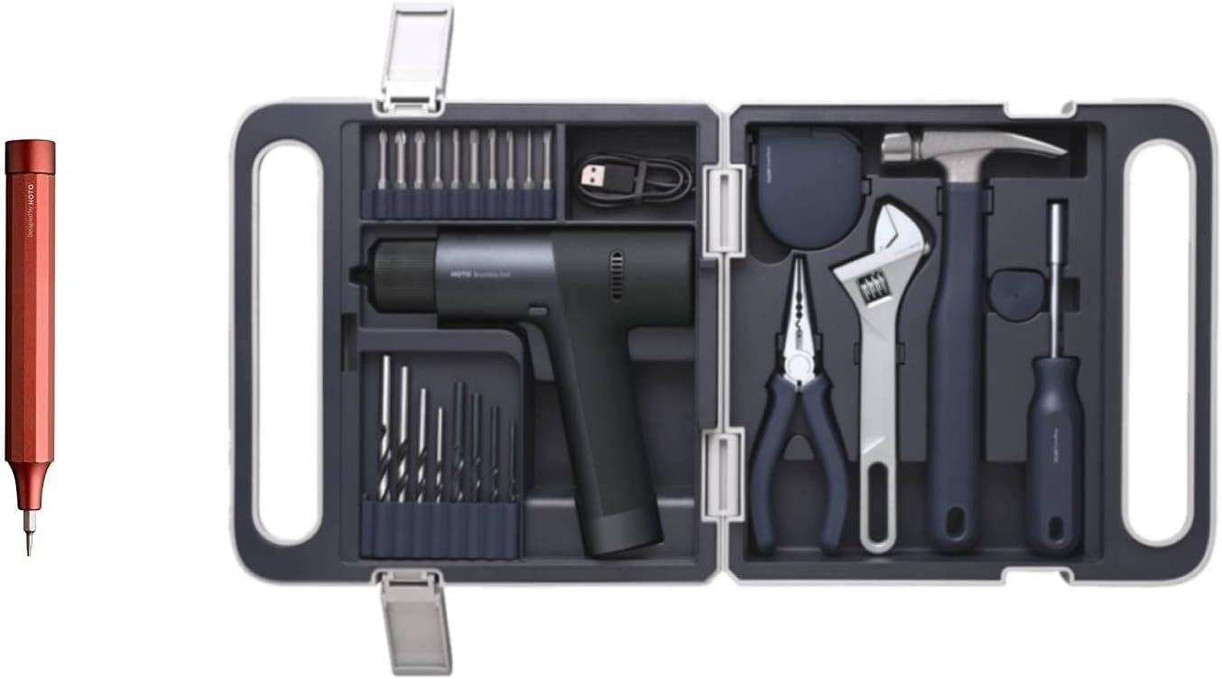 HOTO Brushless Drill Tool Set Bundle with Precision Screwdriver Sets