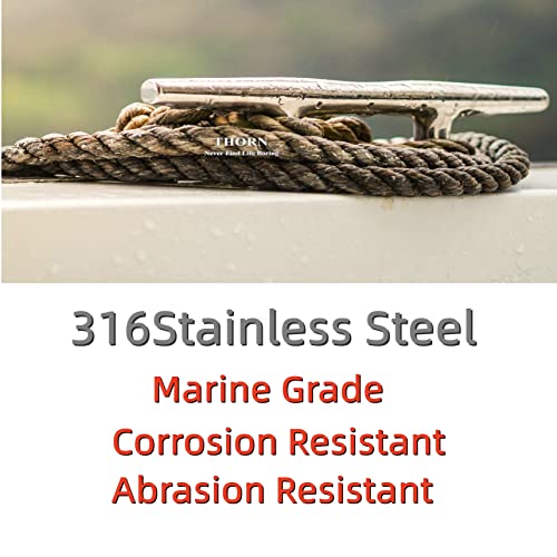 Thorn Boat Cleat Open Base 5 Inch Marine Grade 316 Stainless Steel Dock Cleats #TOP2