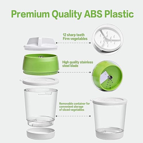 Miniatura 8 de Espiralizador de mano, espiralizador manual de verduras, cortador en espiral para zanahorias, pepinos, veggetti (1#)