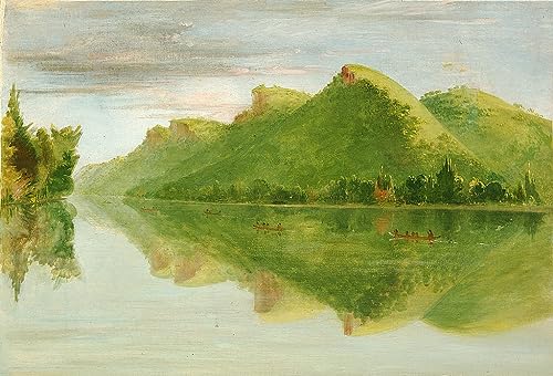 Peinture Toile Mississippi George Catlin pour Grand Mur Vide Chambre
