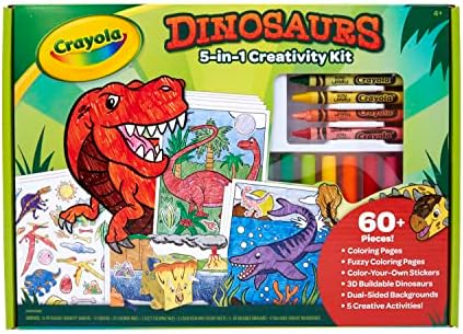 Crayola Dinosaur 5-in-1 Art Kit, Dinosaur Toys Alternative, Gift for Kids, Ages 4, 5, 6, 7