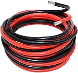 12 Gauge Silikon Draht Mit: 2 Farben, rot und schwarz, jede Farbe 10 Fuß, insgesamt 20 Fuß. (3 m Schwarz + 3 m Rot)