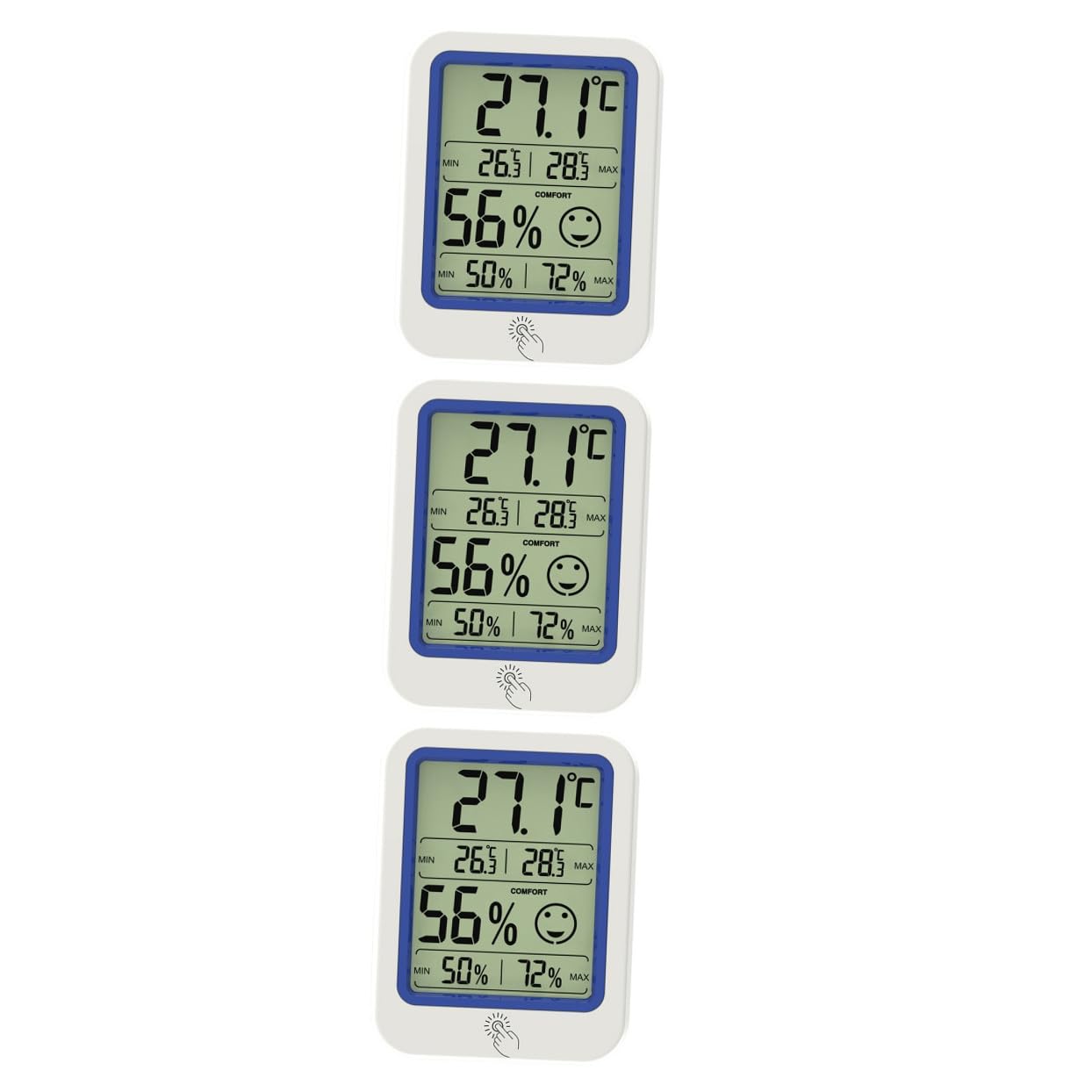SUPVOX 3piezas Digital De Interior Higrómetro Portátil Medidor De Temperatura y Humedad Para Acuarios Reptiles y Hogar Pantalla y Fácil Lectura