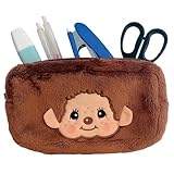 [ユニック] スクエアポーチ モンチッチ ブラウン