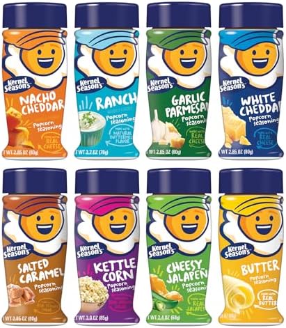 Popcorn Seasoning Variety Pack, Retail Sizes (Pack of 8)