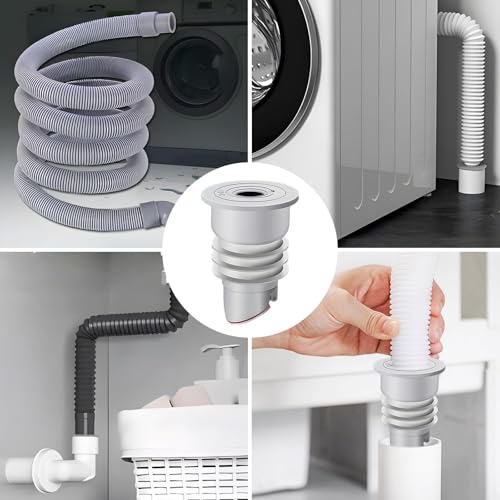 Image of Washing Machine Drain Connector, Anti Odor Floor Drain Plug, Pipe Connector Joint for Kitchen, Bathroom, Laundry, 35-40mm Universal Pipe Cover, Washing Machine Outlet Connector(Please Note The Size)