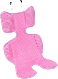 Baby Stroller Cooling Cushion Pad, Summer Breathable Toddler Stroller Liner Car Seat Cooler Pad Anti-Slip Pram Seat Thicken Sponged Pram Liners Universal for Stroller, Baby Chair & Car Seat - Rosy