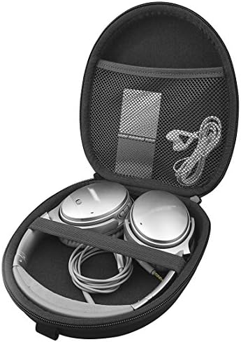 Linkidea Headphones Carrying Case Compatible with Bose QC35 II, QC45, QC35, QCSE, AE2w, AE2i, Around-Ear Headphones II, Case, Protective Hard Shell Travel Bag with Cable, Charger Storage (Grey)