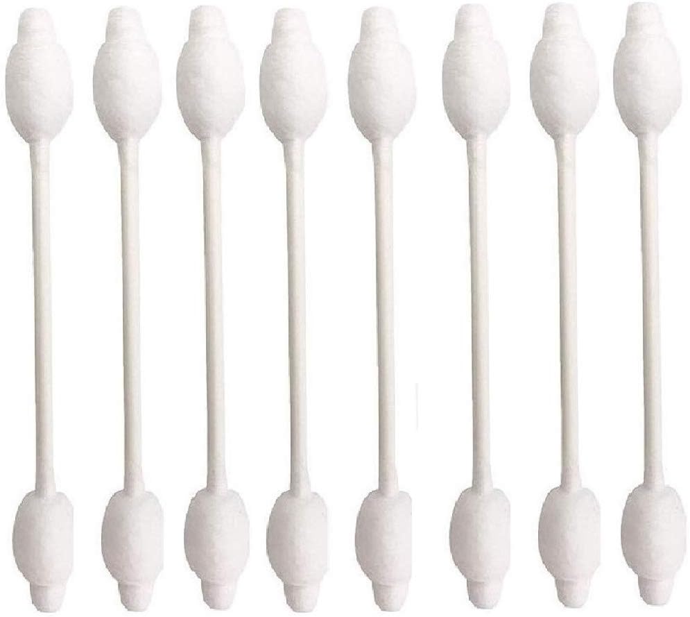 Baby Cotton Swabs, Organic Fragrance and Chlorine-Free Kids Safety Swabs, 100% Biodegradable Gentle Baby Qtips, Hypoallergenic Children Cotton Buds|4 Packs of 55 Swabs (220 Total)