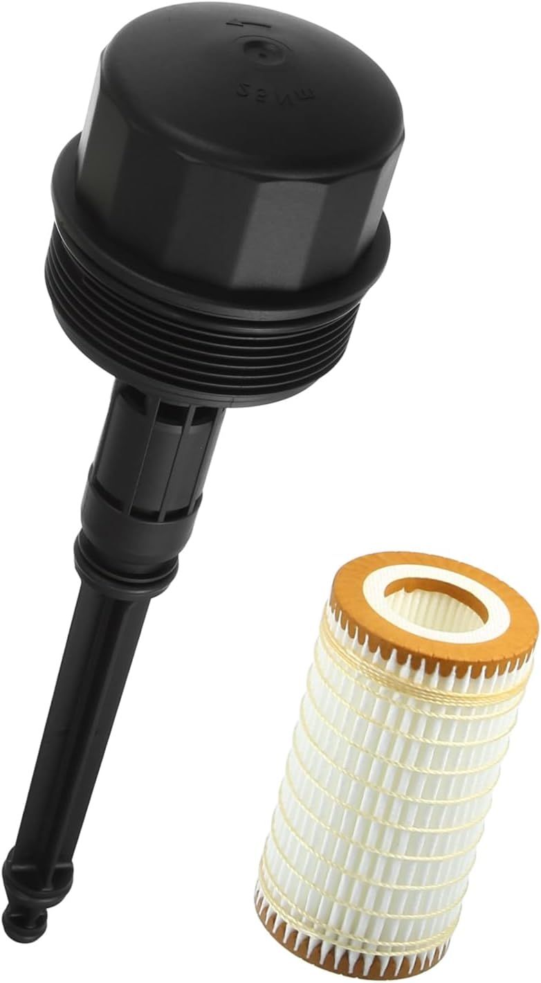 ACROPIX 1 Set Engine Oil Filter and Housing Cover Cap A1121800710 for Mercedes-Benz C240 C280 C32 AMG C320 E320 E430 ML320 ML430 1998-2004 (Set of 2) Car Parts