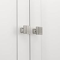 Vista 5 de homdiy 10 Pack Cabinet Knobs Brushed Nickel Drawer Knobs - Square Cabinet Knobs for Dresser Drawers Silver MO6785SNB Kitchen Cabinet Knobs Níquel