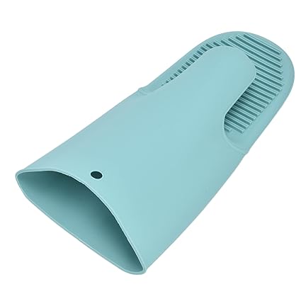 Heat Insulation Gloves, Hangable Oven Mitts Gloves Flexible for Barbecue for Kitchen(Nordic Green)