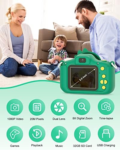 Kids Camera for 3-8 Years Old Toddlers Childrens Boys Girls Christmas Birthday Gifts Selfie Digital Toy Camera with 32GB SD Card 2 51WRO7YfRSL. AC