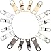 Frienda Zipper Pull Tabs Zip Fixer Replacements for Clothes Bags DIY Crafts, 2 Sizes, 4 Colors (16)