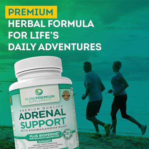 Purepremium Supplements PPS2501 Purepremium Adrenal Support Supplements With Ashwagandha Root Extract - With Bioperine For Maximum Absorption - Supports Normal Adrenal Health Gland Function - 2 Months Supply - 60 Capsules thumb #4