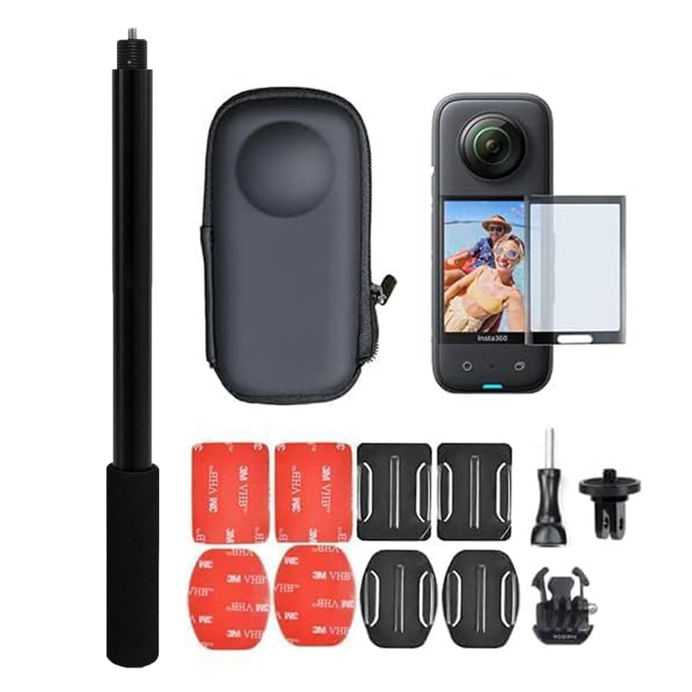 Action Pro Accessory Kit with Invisible Selfie Stick, Portable Case, Screen Protector and Adhesive Mounts Compatible with Insta360 One X3 (B0CS676NRM) Amazon Price History, Amazon Price Tracker