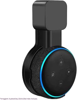 Suporte de Tomada para Echo Dot 3ª Geração Preto SPE-001 Sou Foto…